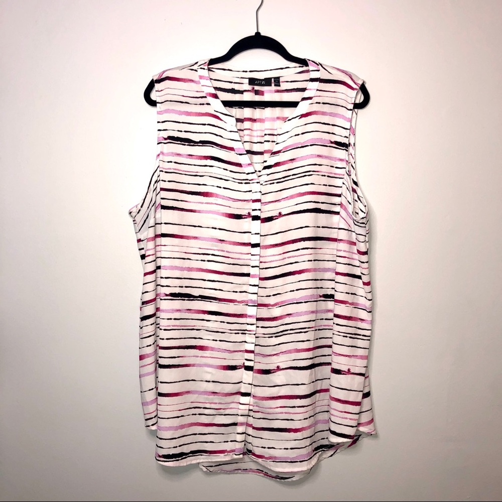 Apt. 9 Sleeveless Button Down Top- Plus Size